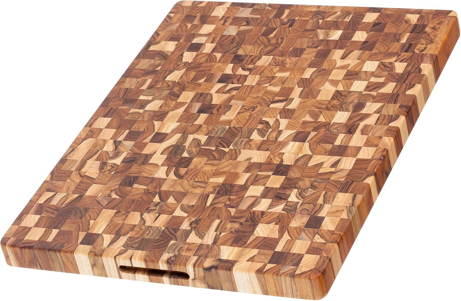 Teak End Grain Large Rectangular Chopping Block