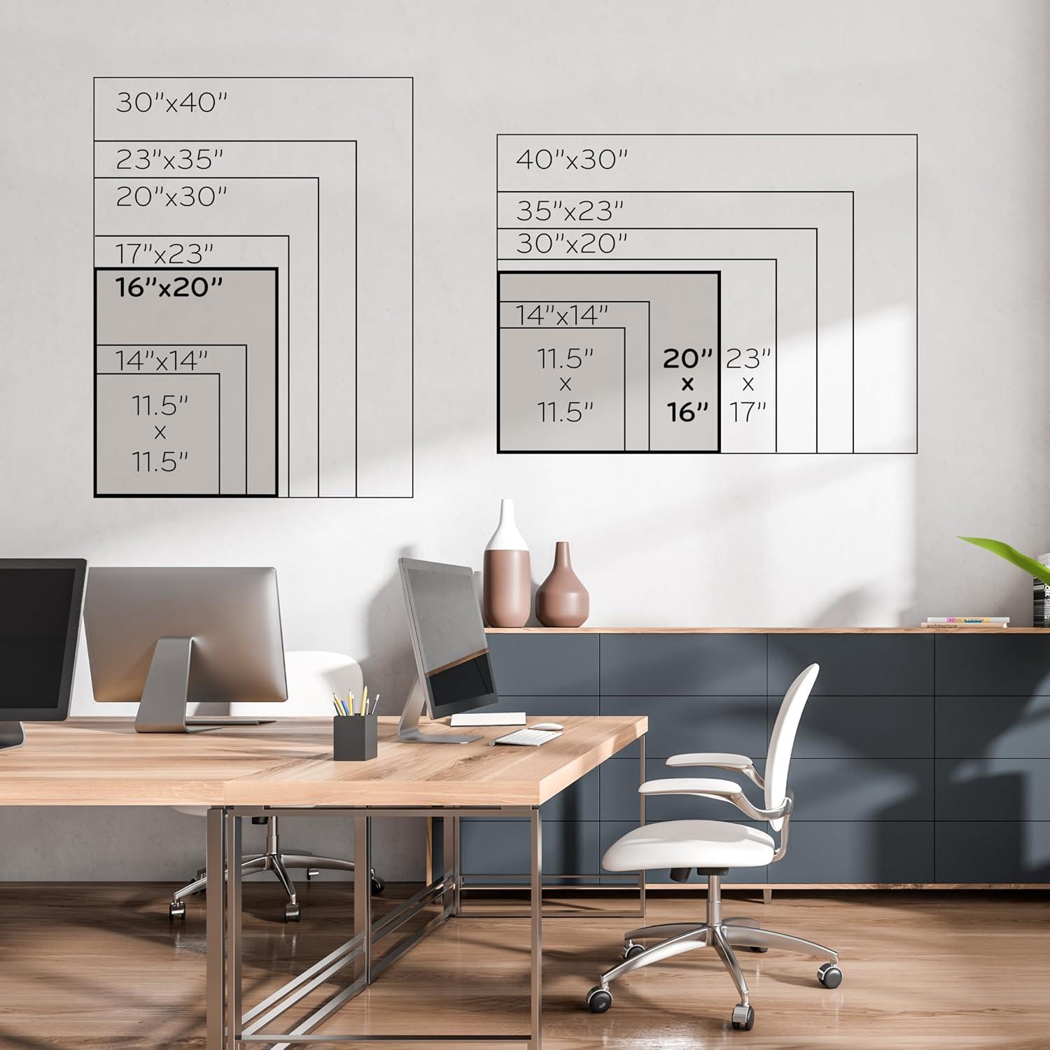 U Brands Magnetic Dry Erase Calendar White Board, 16" x 20", Gold Aluminum Frame, Includes Magnet and Marker