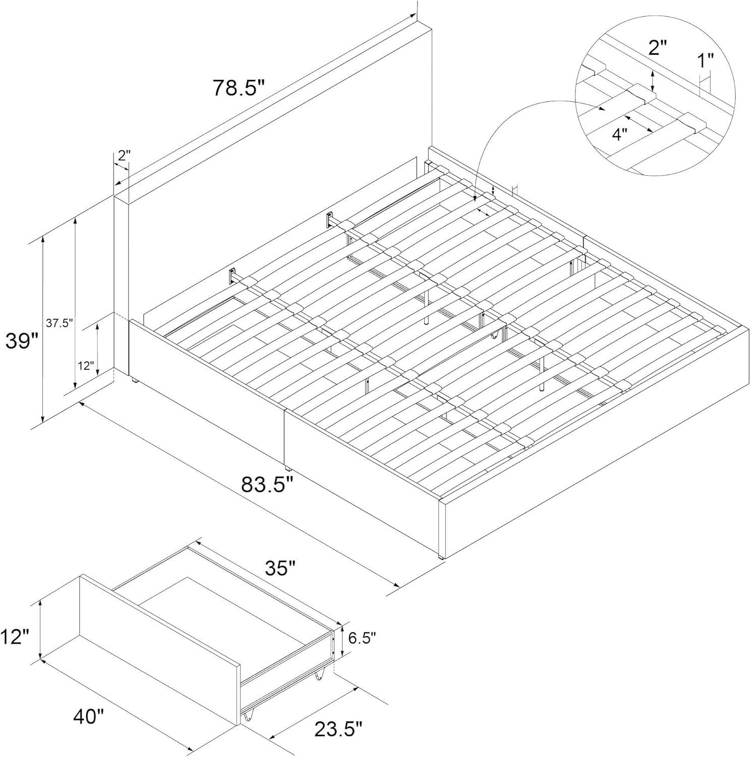 Kelly Upholstered Platform Storage Bed