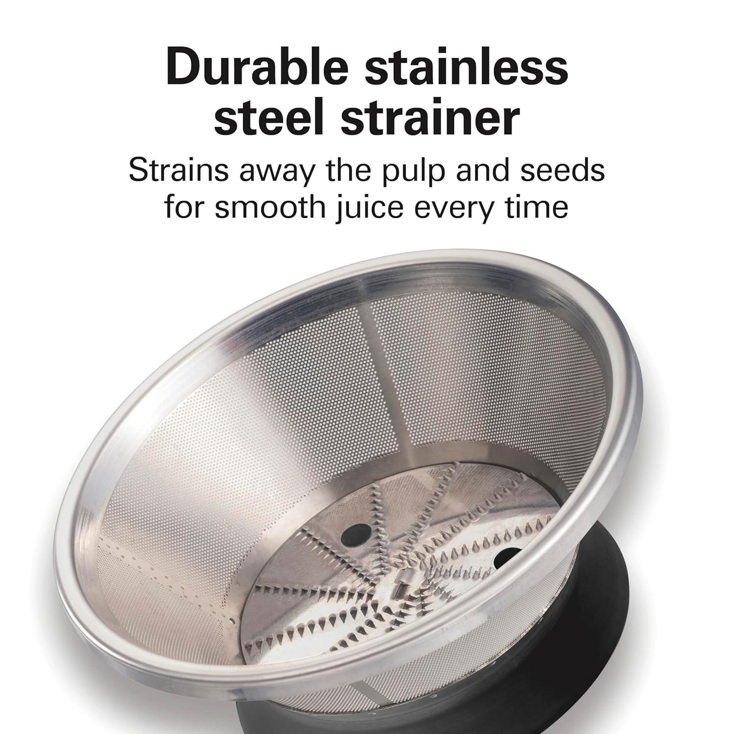 HealthSmart Juicer Machine, Compact Centrifugal Extractor, 2.4” Feed Chute for Fruits and Vegetables, Easy to Clean, BPA Free, 400W, White (67501)