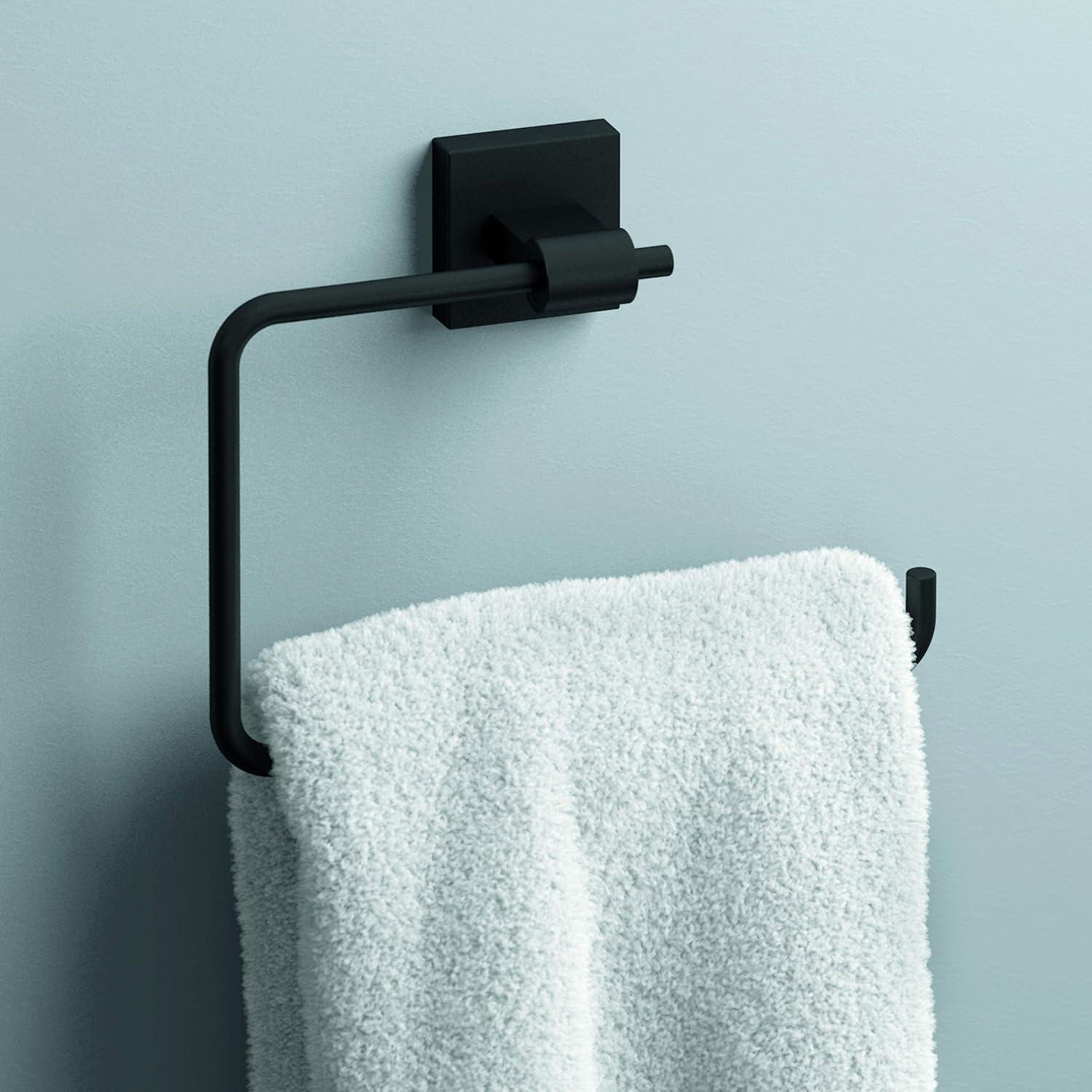 Franklin Brass MAX46-FB Maxted Towel Ring, 7.87 x 2.15 x 6.04 Inches, Matte Black