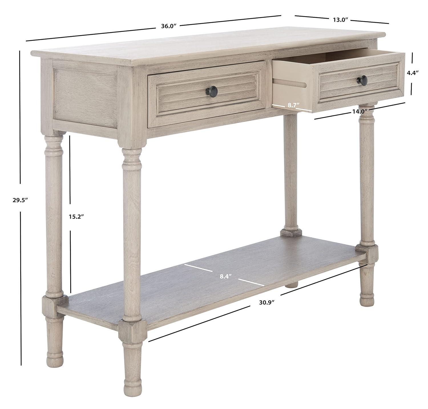 Tate 2 Drawer Console Table - Greige - Safavieh
