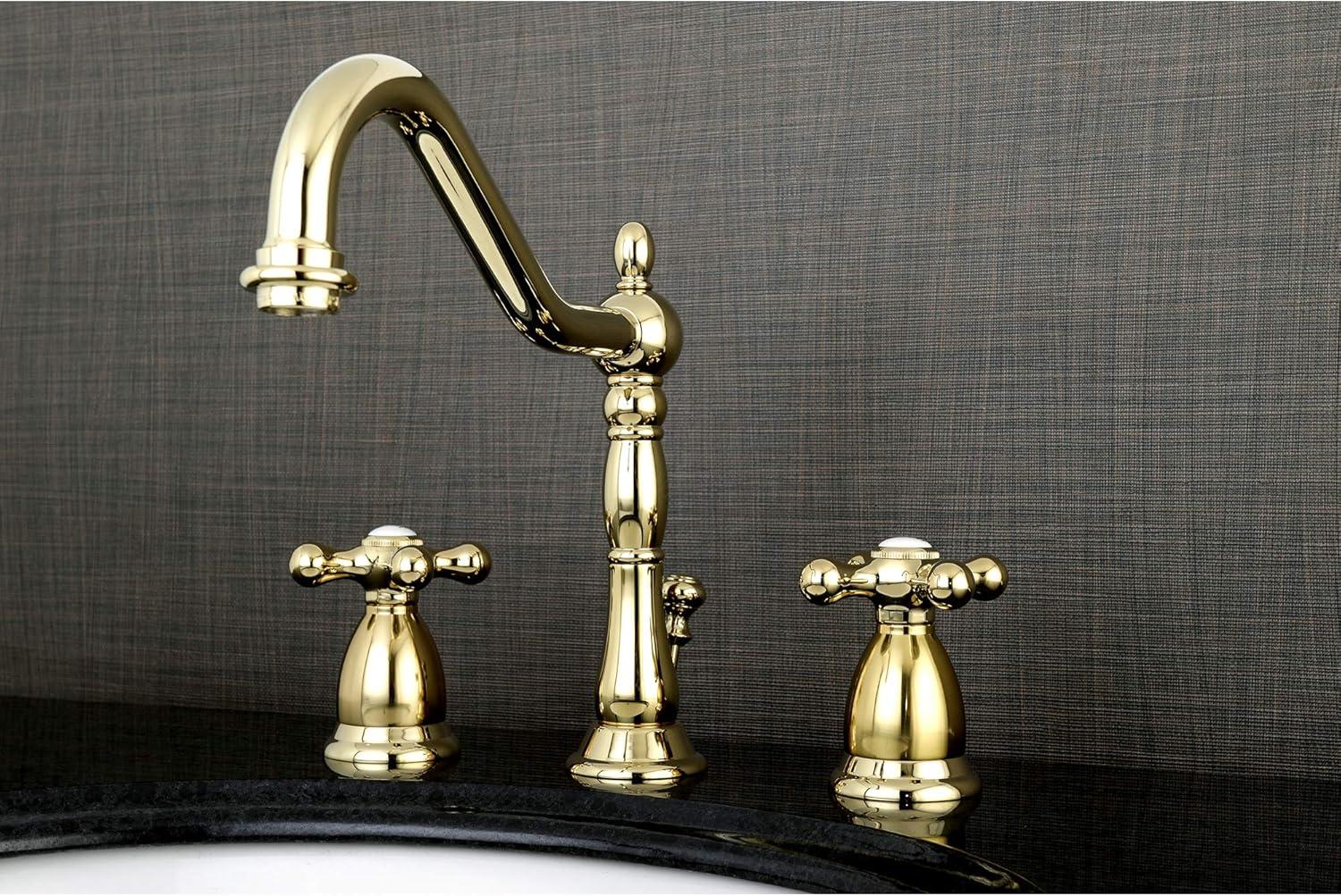 Kingston Brass KS1992AX 8 in. Widespread Bathroom Faucet, Polished Brass