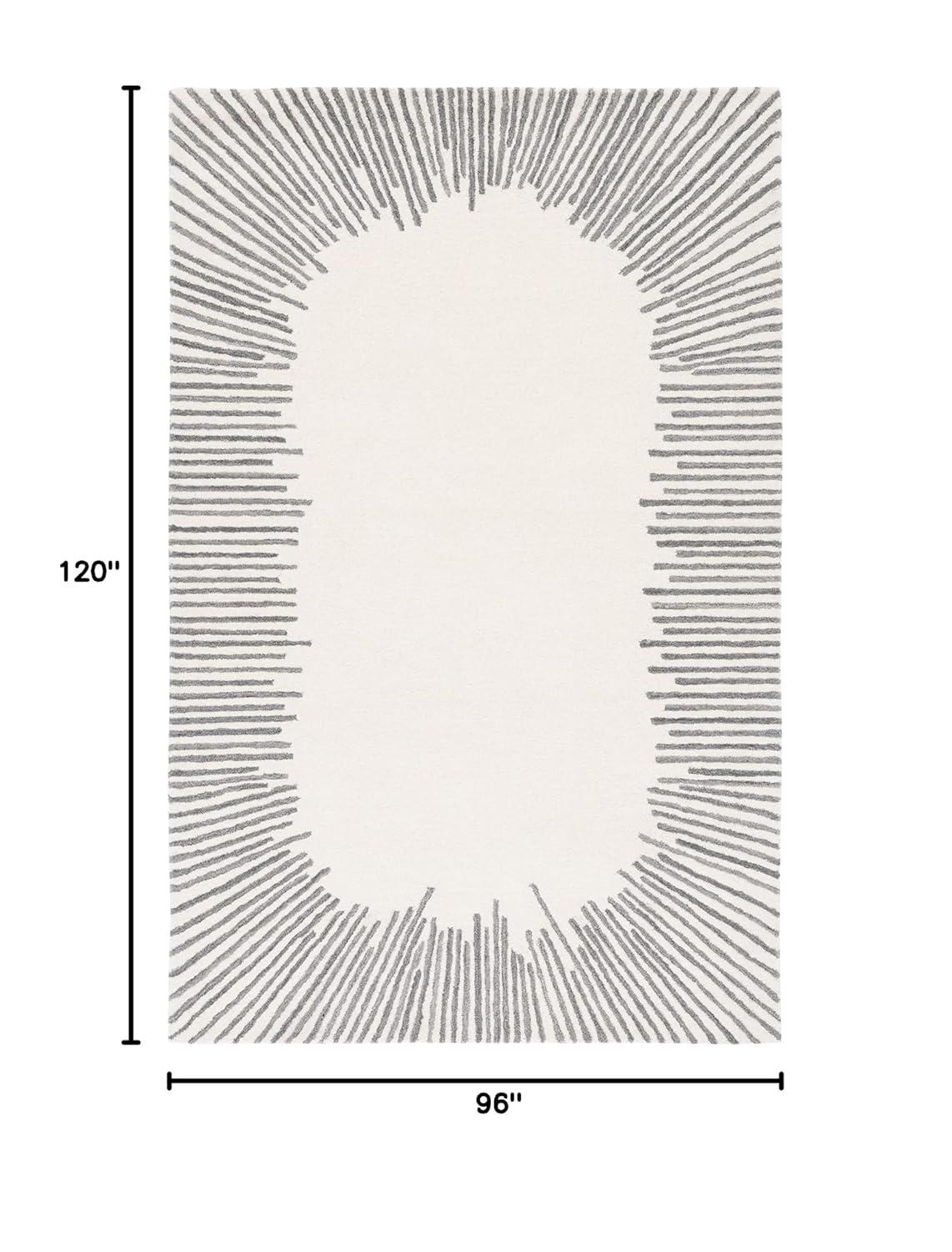 Fifth Avenue FTV129 Hand Tufted Indoor Area Rug - Ivory/Grey - 8'x10' - Safavieh