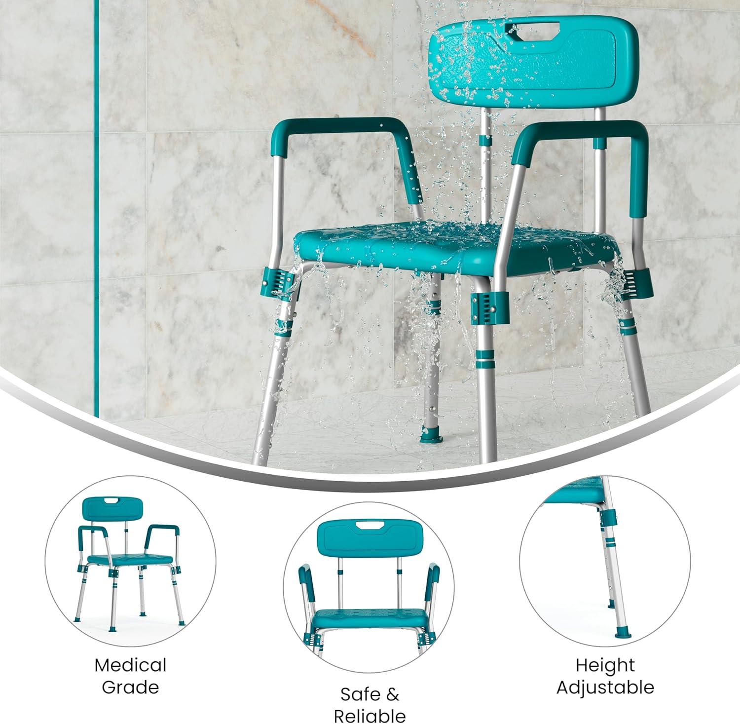 Jane Aluminum Height Adjustable Bath and Shower Chair