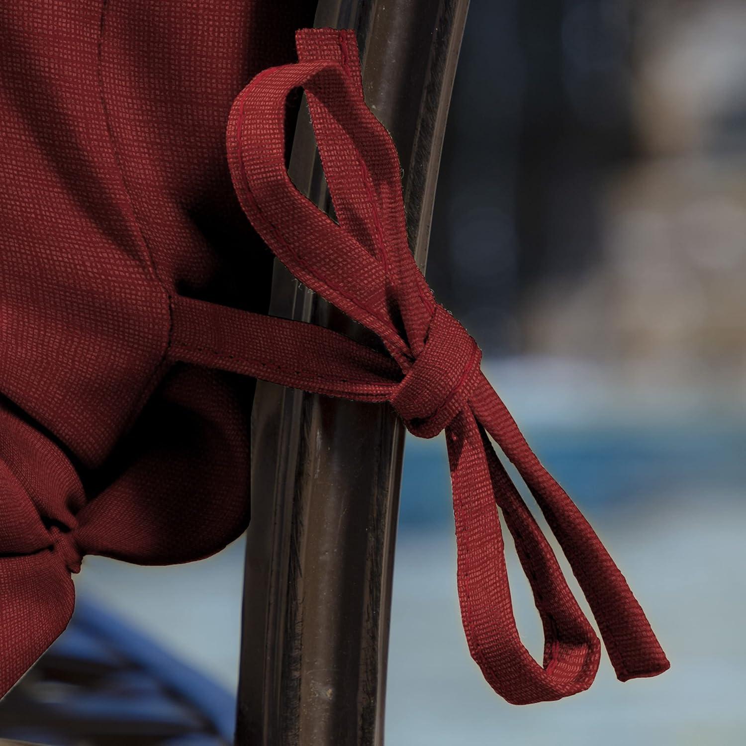 Arden Outdoor Dining Chair Cushion, 20 x 20, Rain-Proof, Fade Resistant, Ruby Red Leala