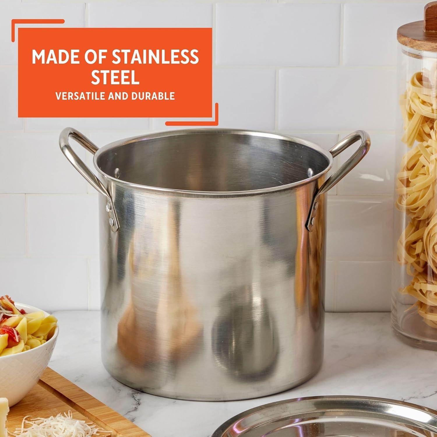 8 Quart Stainless Steel Stock Pot with Lid