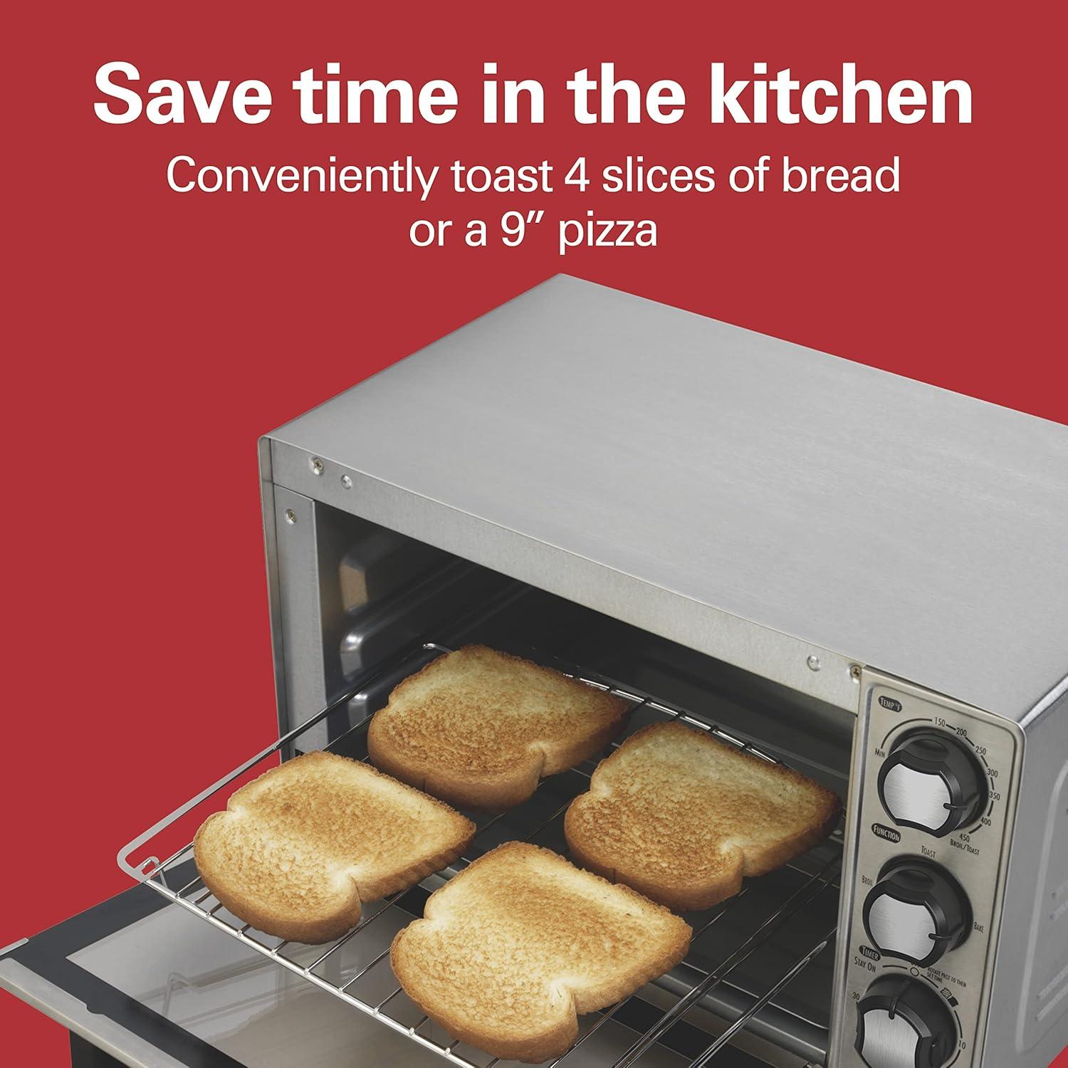 Hamilton Beach® Large 4-Slice Countertop Toaster Oven & Pizza Maker & Reviews | Wayfair