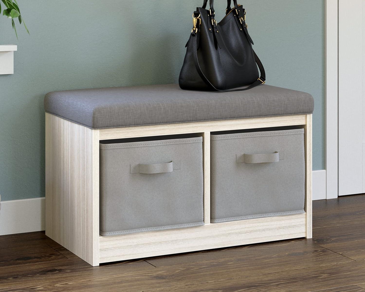 Signature Design by Ashley Casual Blariden Storage Bench, Gray/Natural