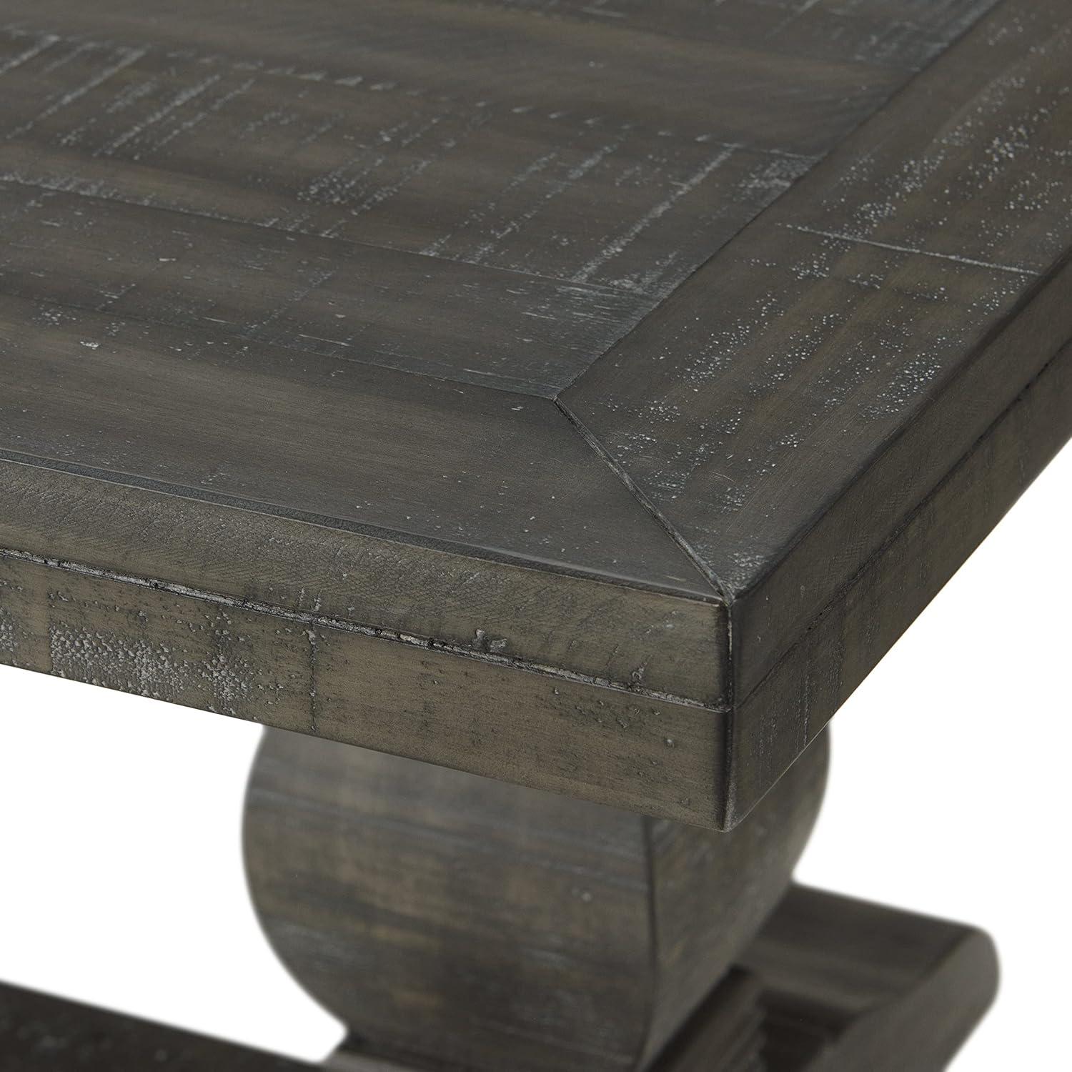 Martin Svensson Home Napa Pedestal Solid Wood Coffee Table, Grey