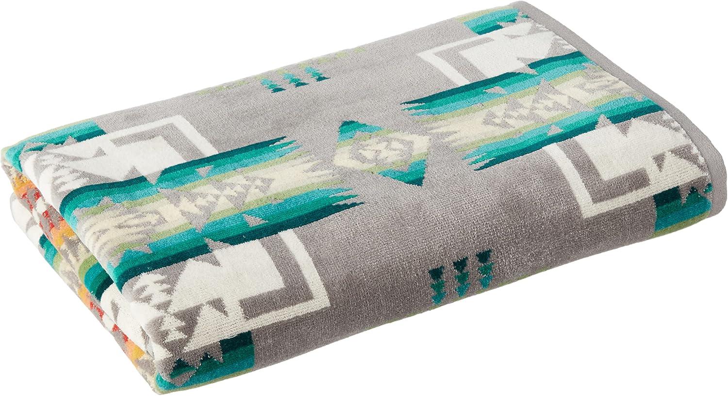 Chief Joseph Grey Cotton Jacquard Bath Towel