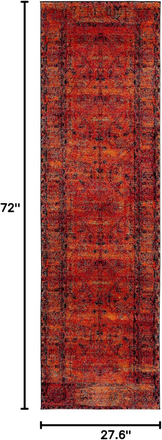 Vintage Hamadan VTH216 Power Loomed Area Rug - Orange - 6'7"x9' - Safavieh.