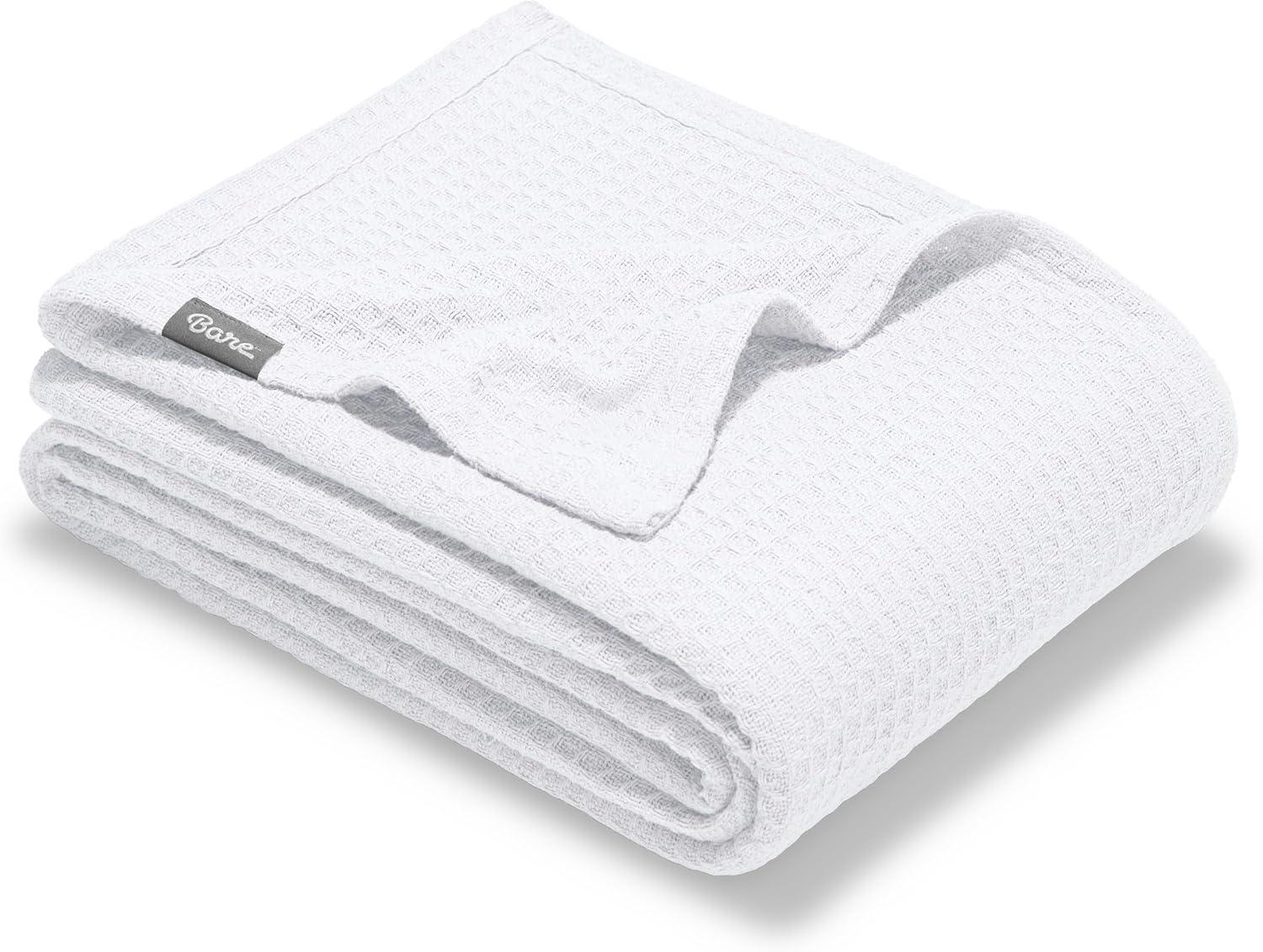 100% Cotton Waffle Breathable Blanket by Bare Home