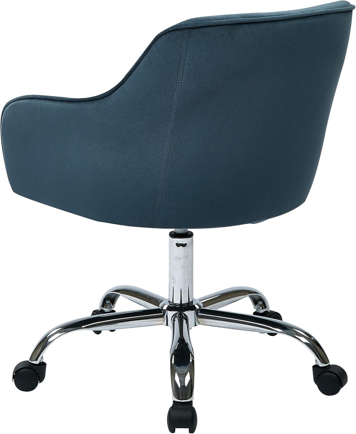 Bristol Task Chair with Atlantic Blue Velvet Fabric