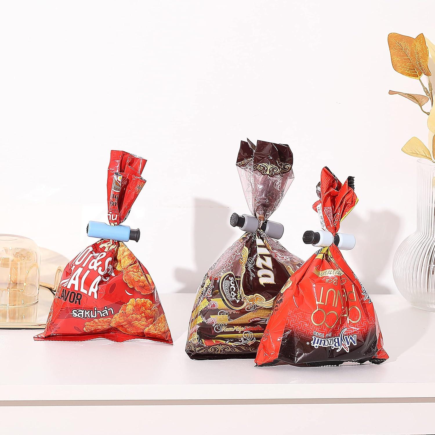 Mr. Pen- Bag Clips, 8 Pack, Squeeze and Lock Bread Bag Clips for Food Storage, Food Clips for Bags, Bread Clips, Plastic Bag Clip, Bag Closure Clips, Bread Clips Plastic, Bread Bag Clip