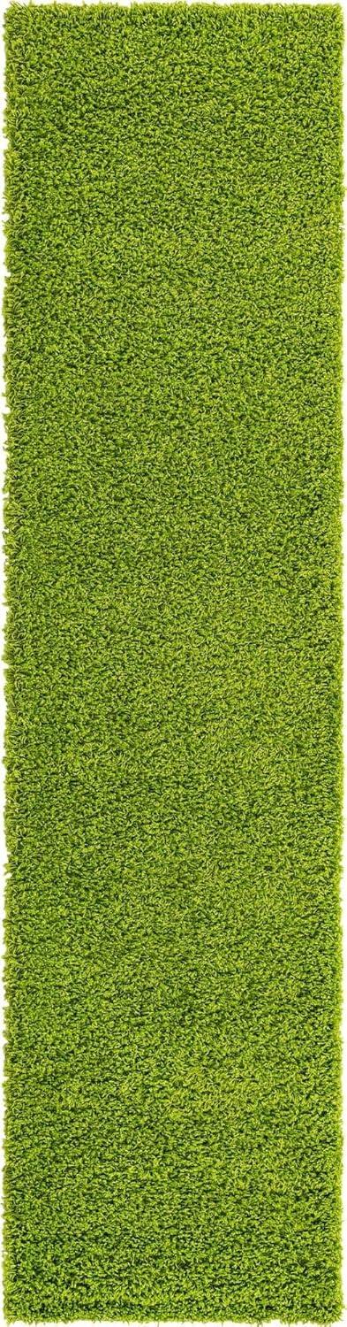 Unique Loom 2' 7 x 10' 0 Solid Shag Grass Green Area Rug