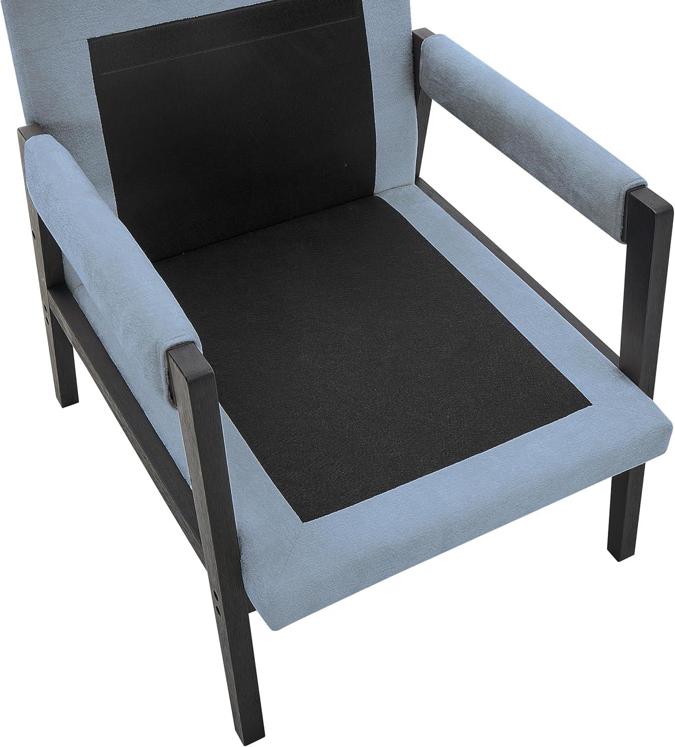 Roundhill Furniture Kelly Mid-Century Modern Chenille Upholstered Accent Armchair Blue