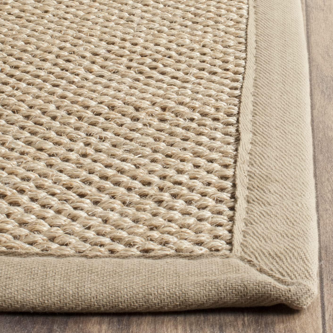 SAFAVIEH Natural Fiber Jovana Solid Area Rug, Maize/Linen, 6' x 8'
