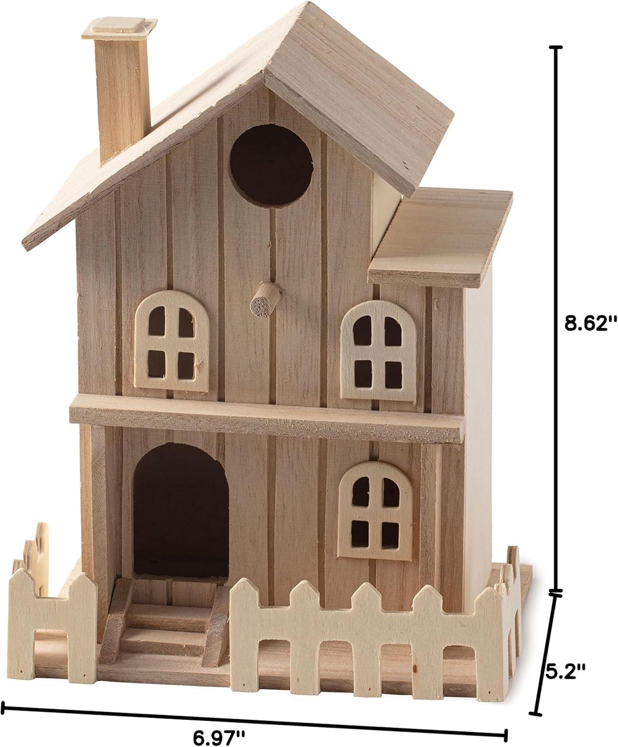 8.5" Two Story Cottage Birdhouse by Make Market®