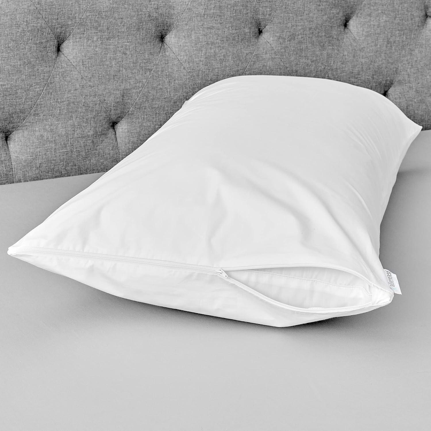 2pk Hot Water Washable Pillow Protector - AllerEase