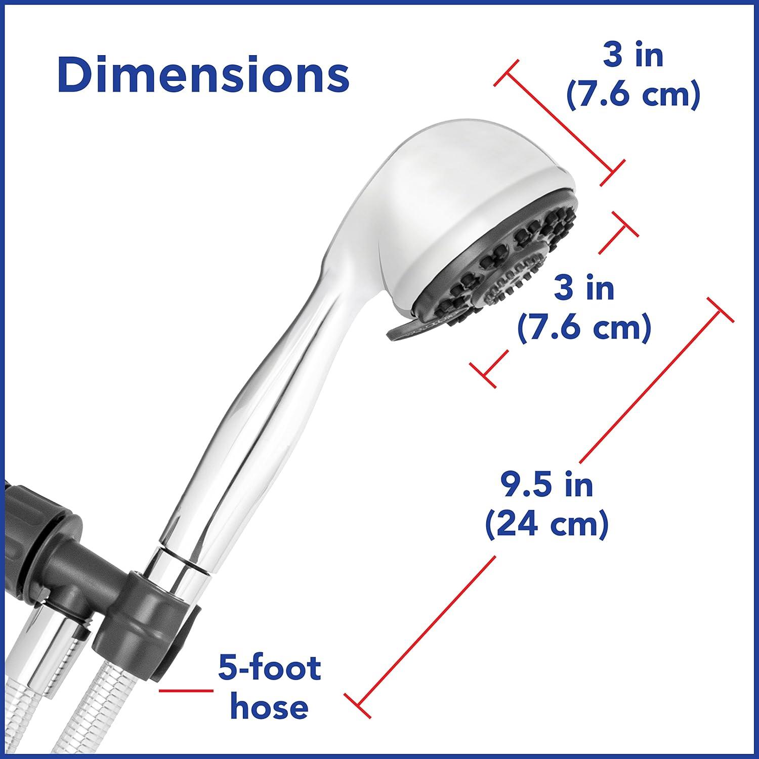 Waterpik Chrome 4-Mode Handheld Shower Head with Pulse