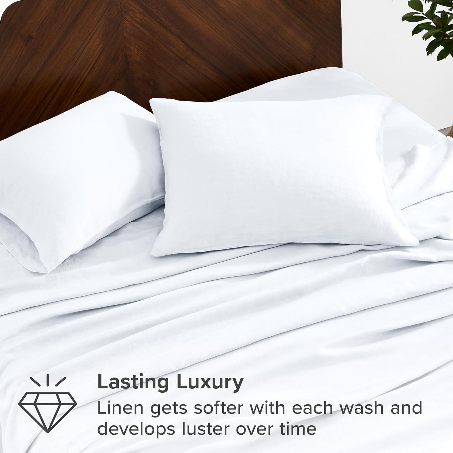 Bare Home 100% Linen Sheet Set