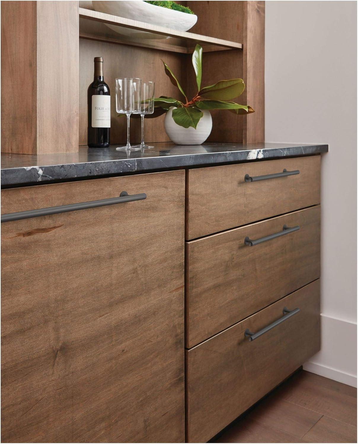 Amerock Radius 10-1/16 inch (256mm) Center-to-Center Satin Nickel Cabinet Pull