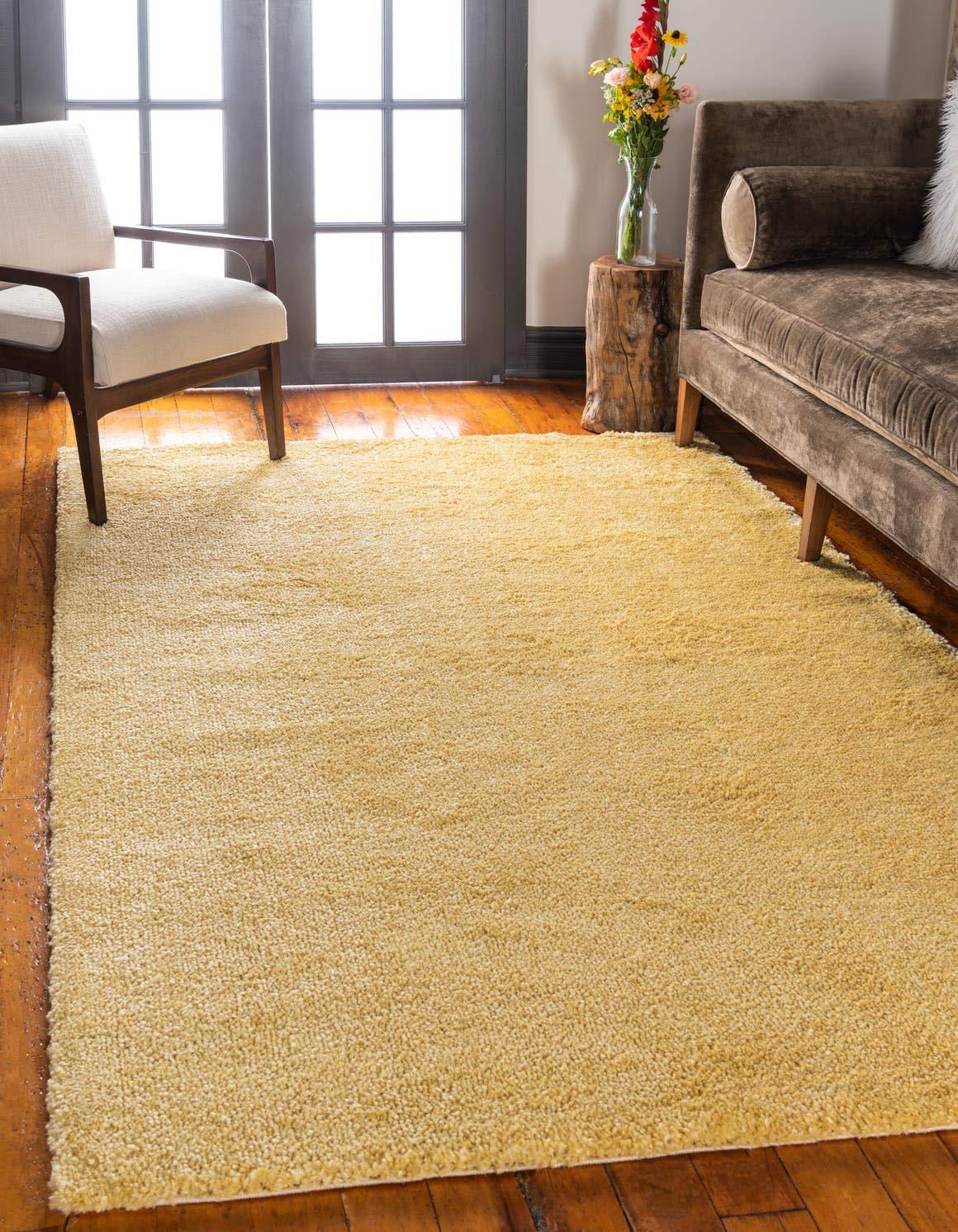Unique Loom 8' 0 x 10' 0 Solo Calabasas Yellow Area Rug