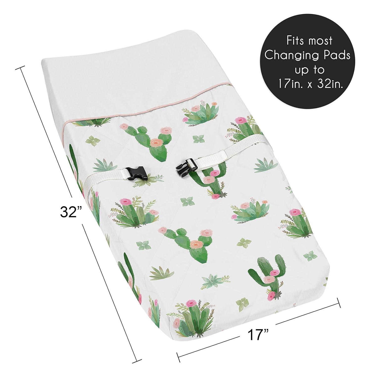Sweet Jojo Designs Cactus Floral Changing Pad Cover