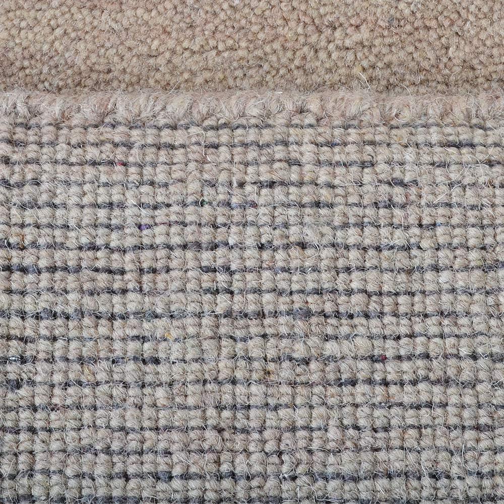 Rugsotic Carpets Alfombras Hechas a Mano Telar Anudado Redondo 10'x10' Lana Beige para Uso en Interiores