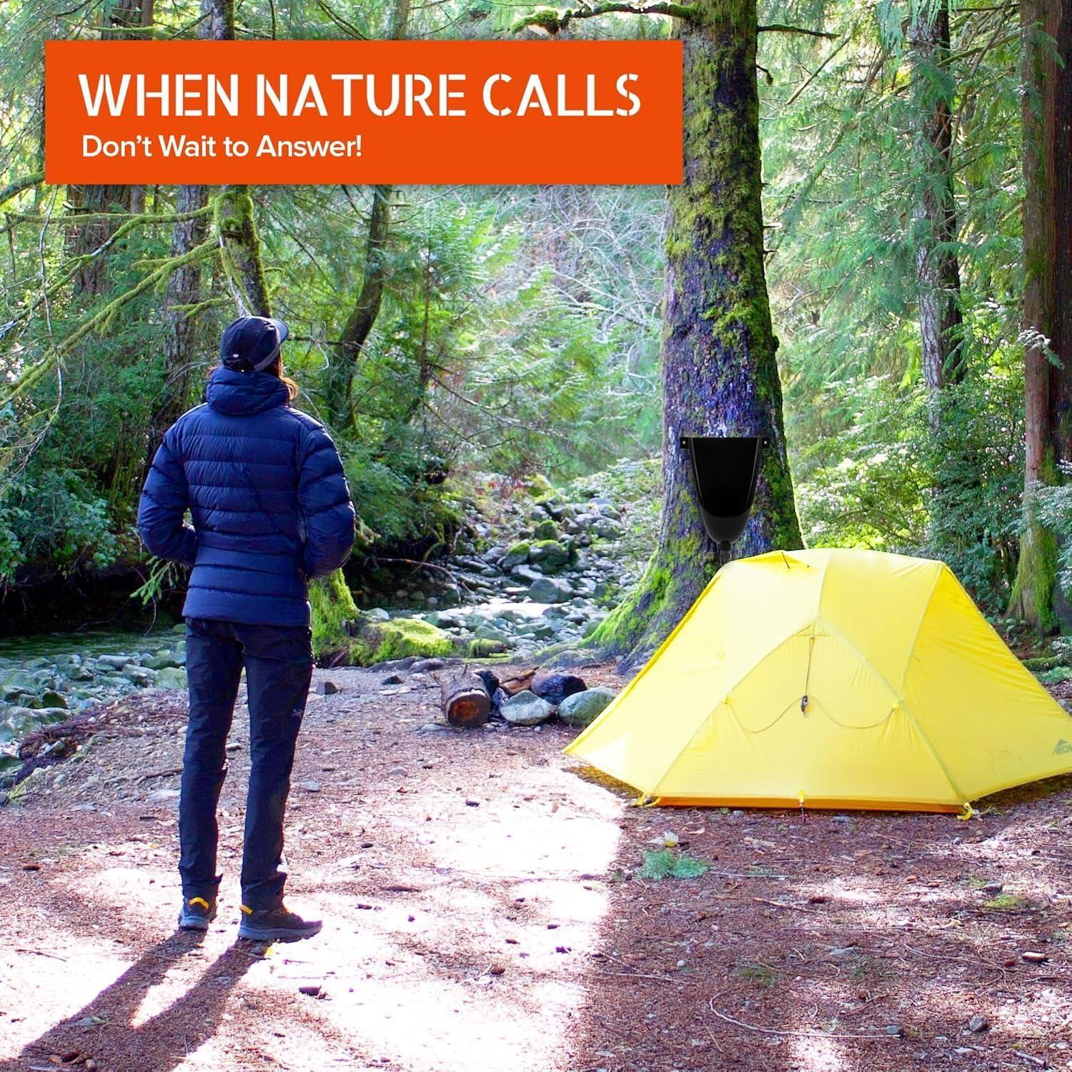 Stock Your Home Waterless Urinal for Men (White), Plastic Urinals for Men's Garage, Shed, or Backyard, Wall Mount Urine Diverter and Outdoor Camper Urinals, Portable Urinal for Men, Waterless Toilet