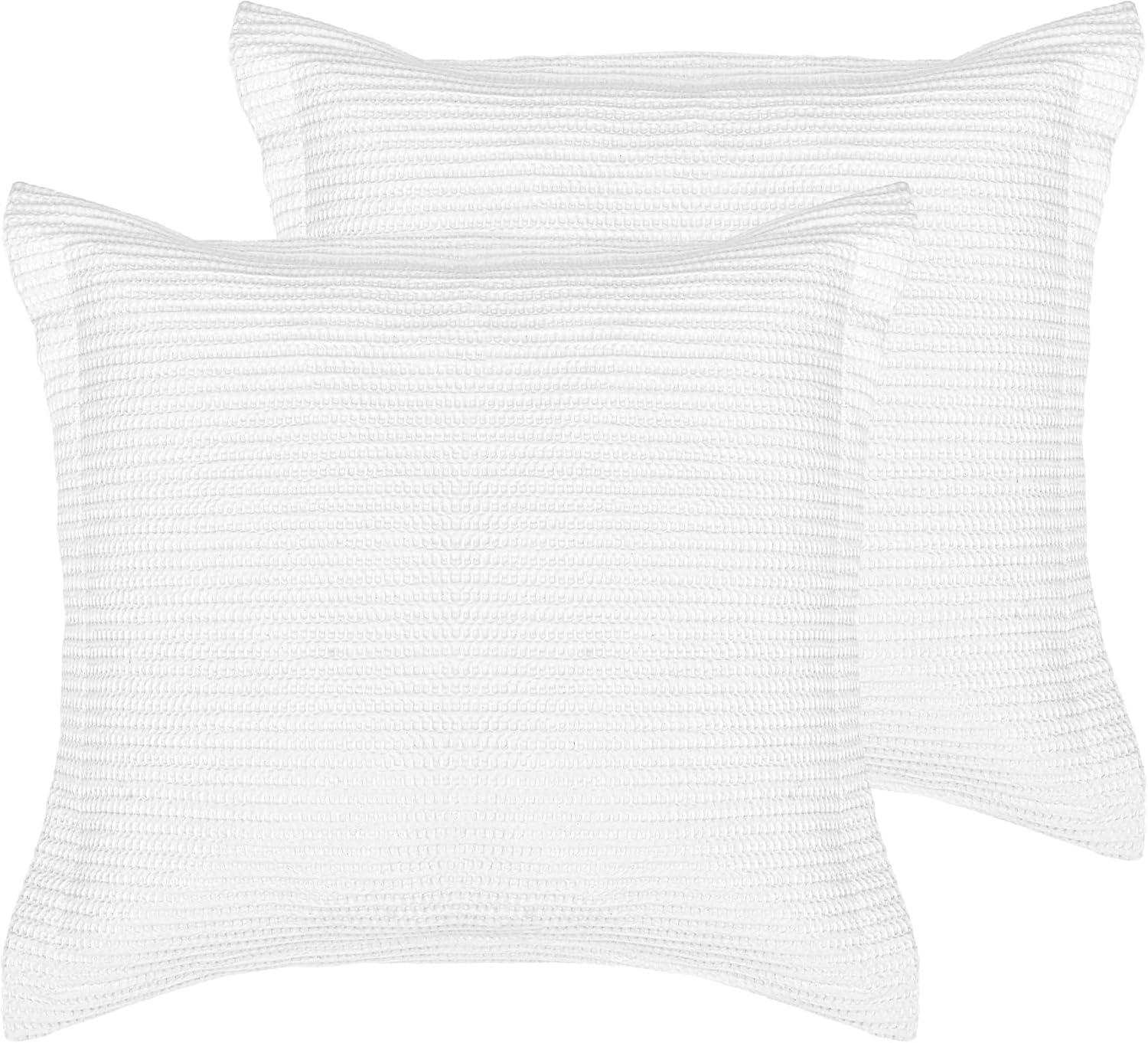 Cloud Waffle Bright White  Euro Sham set of 2 - Levtex Home