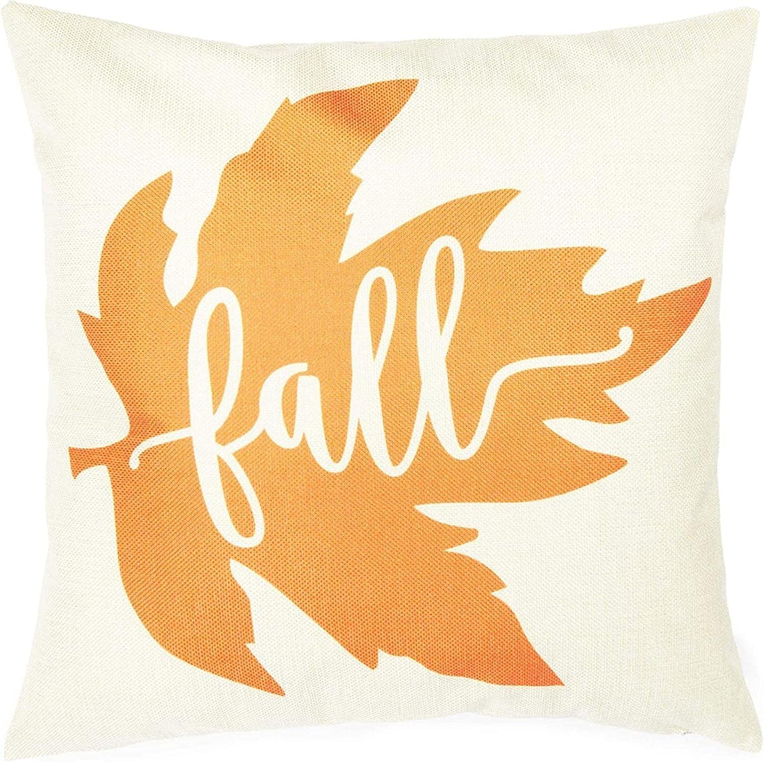 Okuna Outpost Fall Thanksgiving Throw Pillow Covers (18 x 18 in, 4 Designs, 4 Pack)