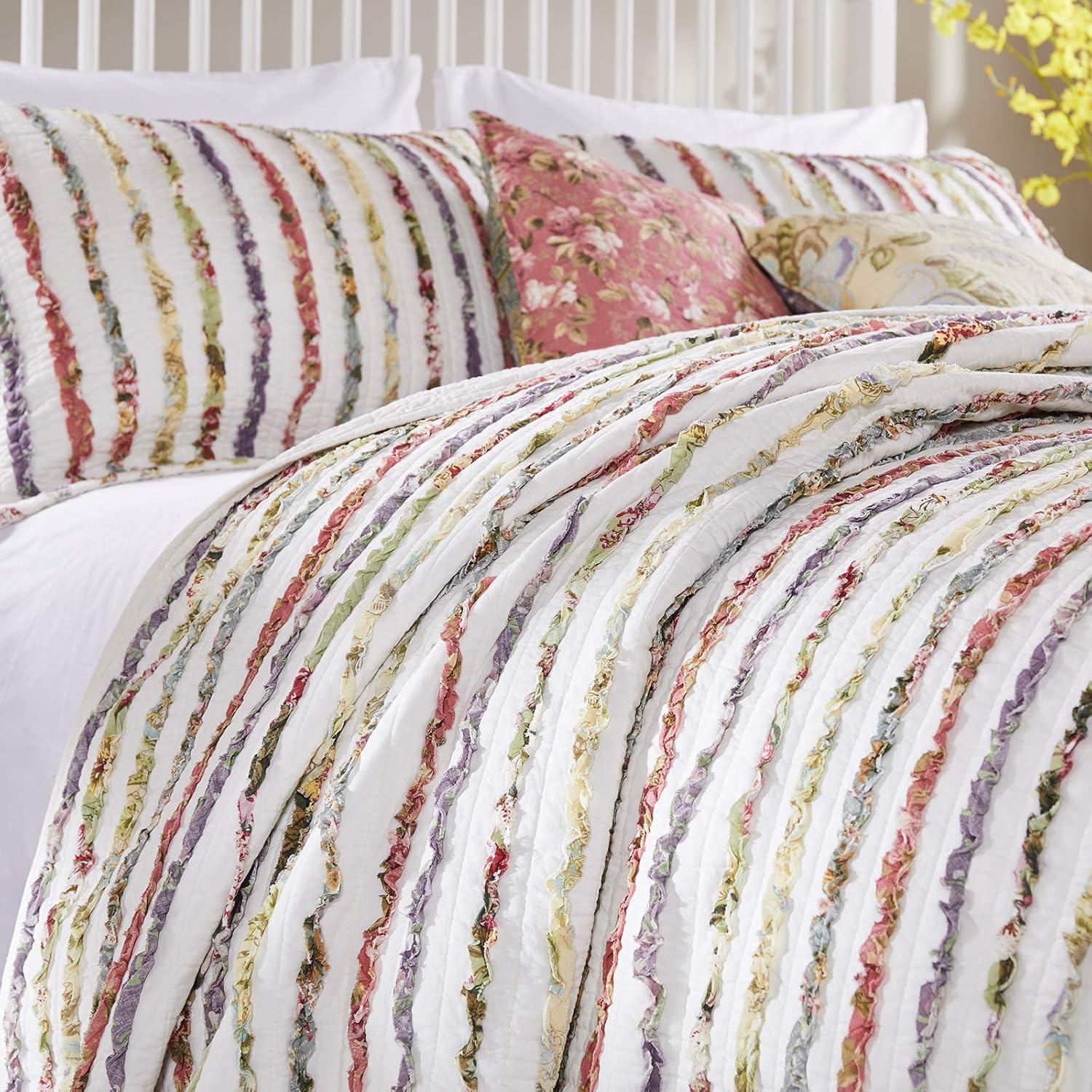 Greenland Home Fashions Bella Ruffle Quilt Set