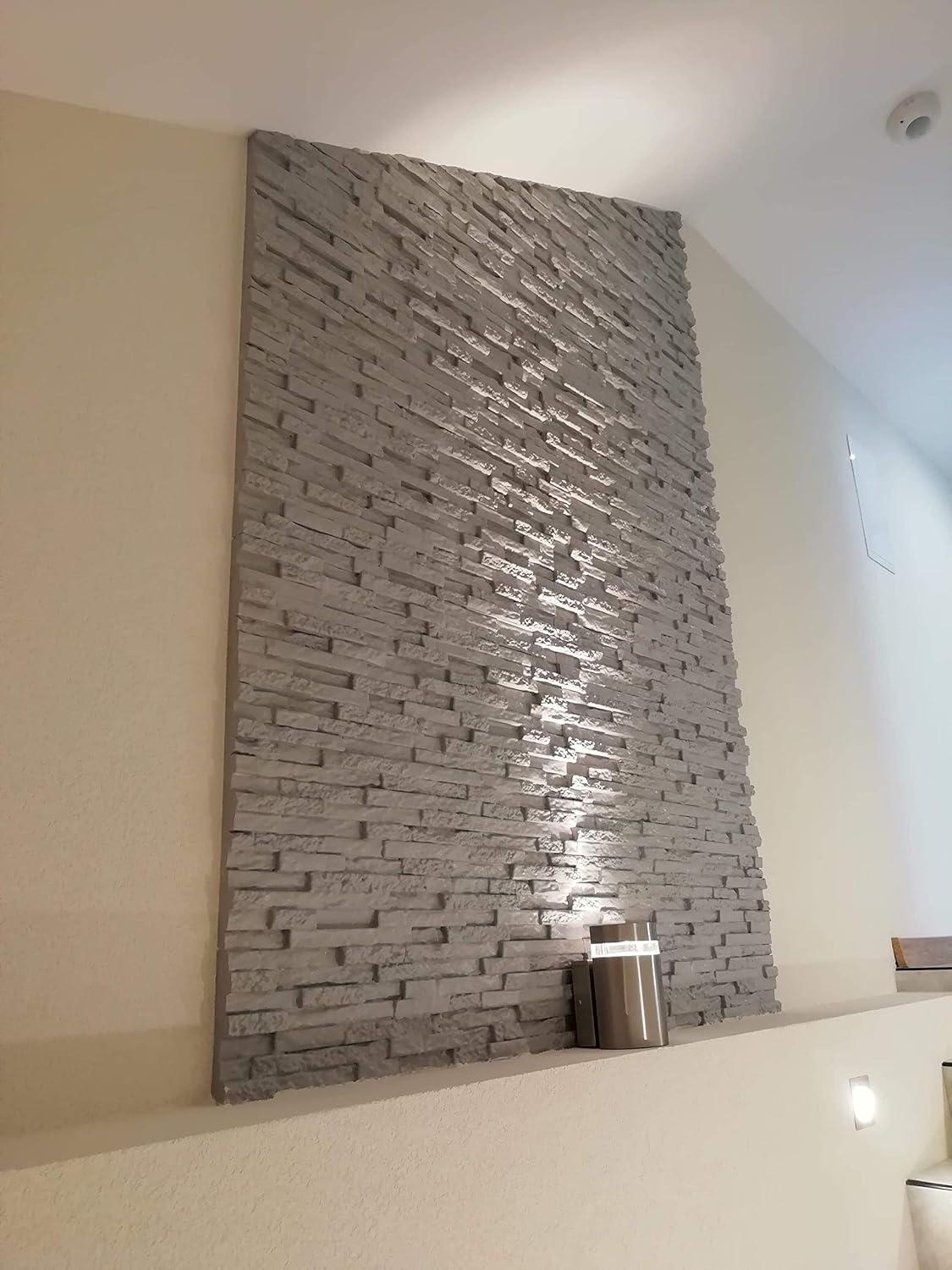 Stone 23.5" x 23.5" Seamless Glue-up 3D Wall Panels
