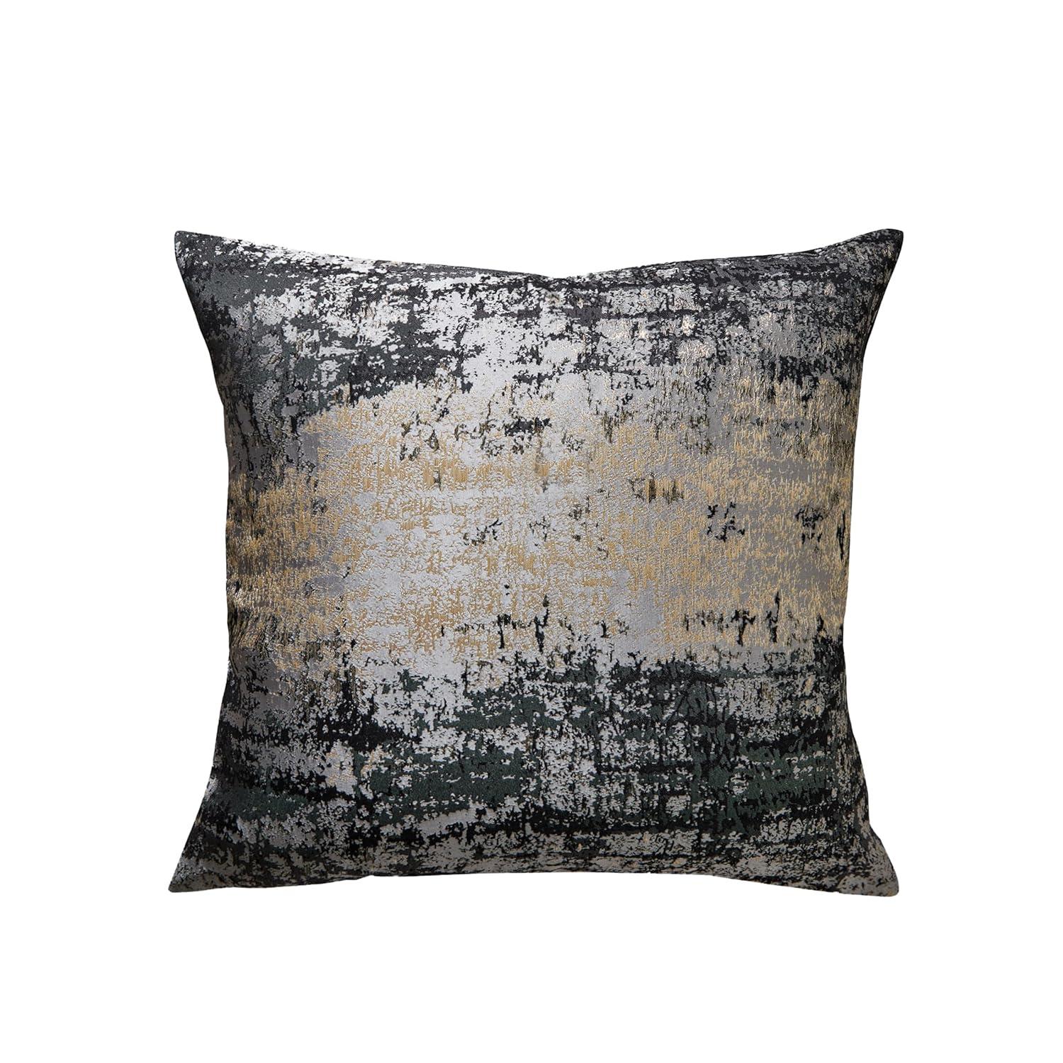 THE-TINOART Glam Jacquard & Velvet Throw Square Accent Pillow Cover 20"x20" 1Piece