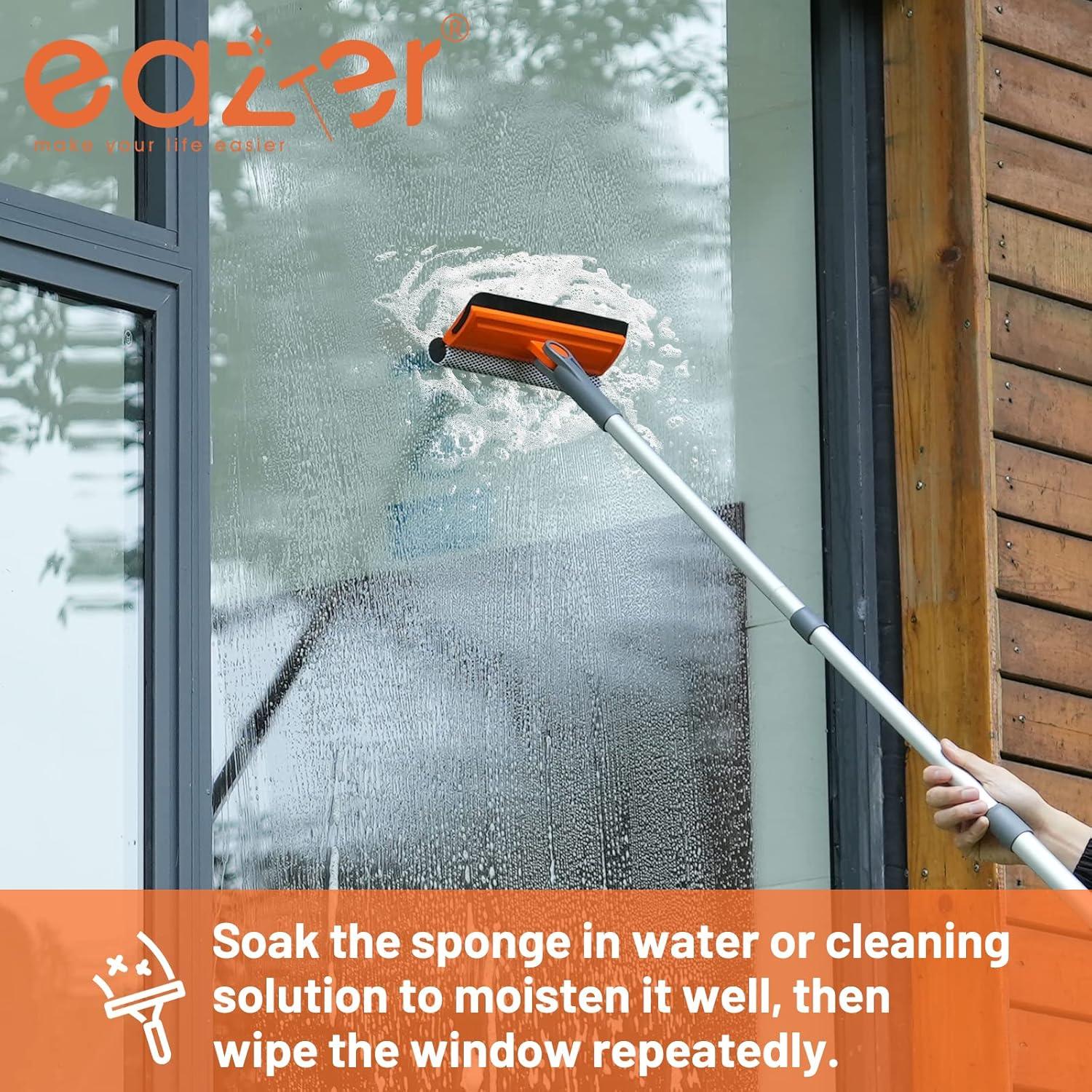 Adjustable Aluminum and Rubber Window Cleaning Squeegee Kit