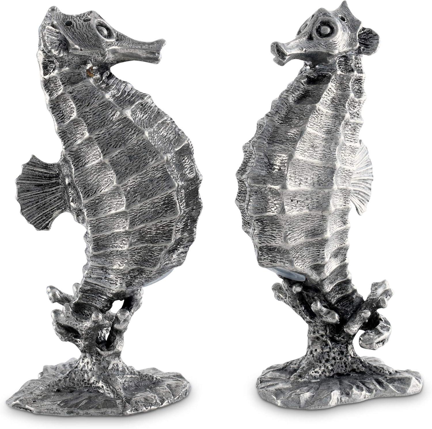 Pewter Seahorse Salt and Pepper Shaker Set