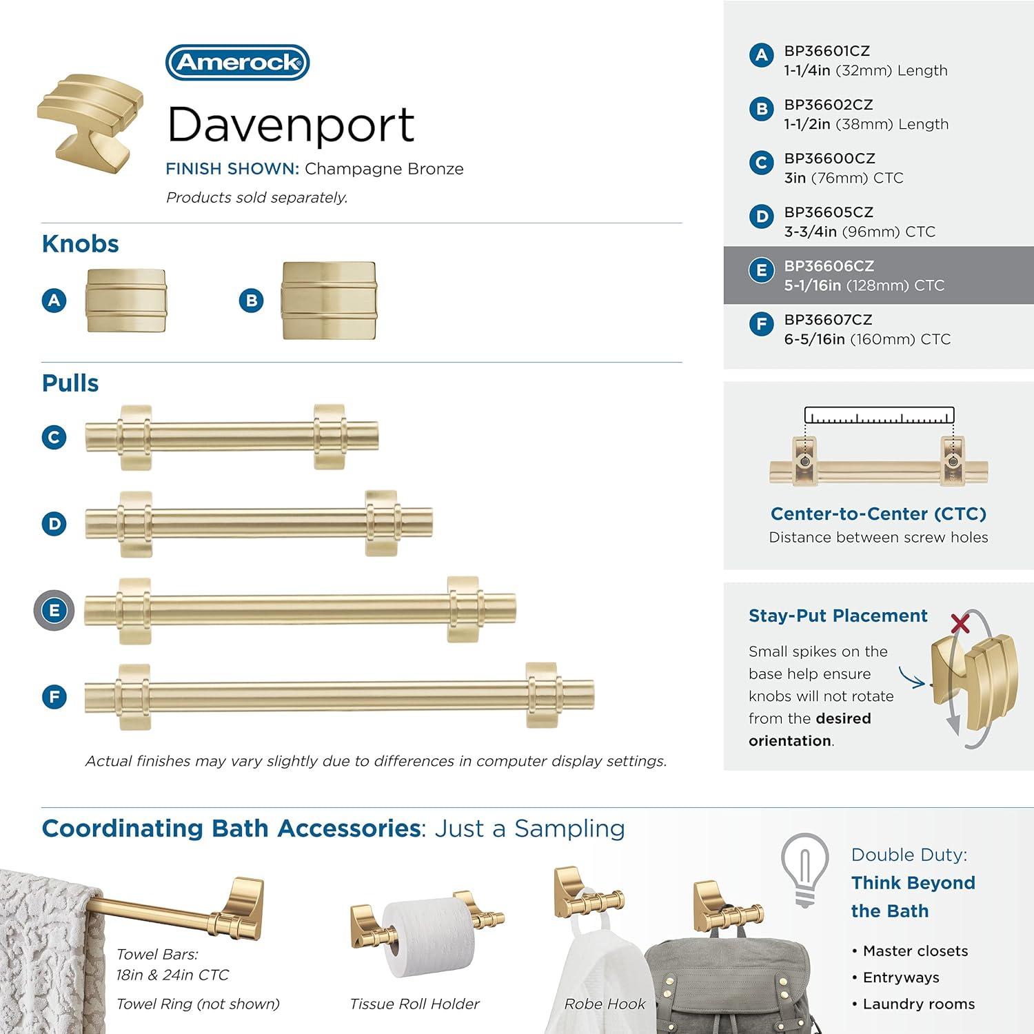 Davenport 5 1/16" Center to Center Bar Pull