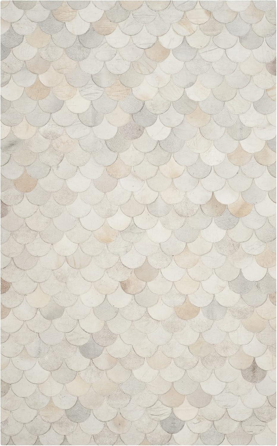 Studio Leather STL311 Hand Woven Area Rug - Ivory/Grey - 5'x8' - Safavieh.