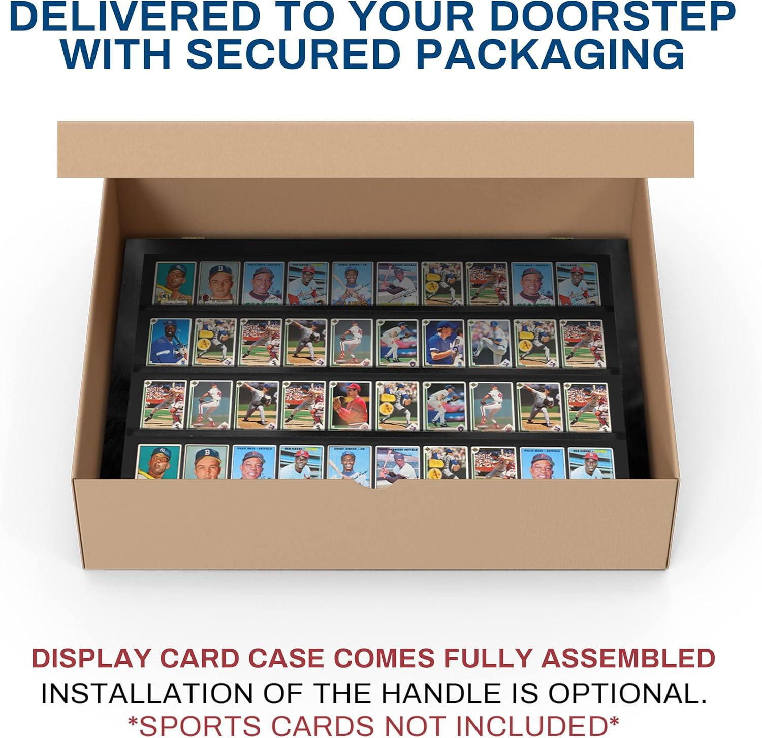 Pennzoni Display Co. PENNZONI Sports Card Display Case, Holds 50 Ungraded Sports & Playing Cards