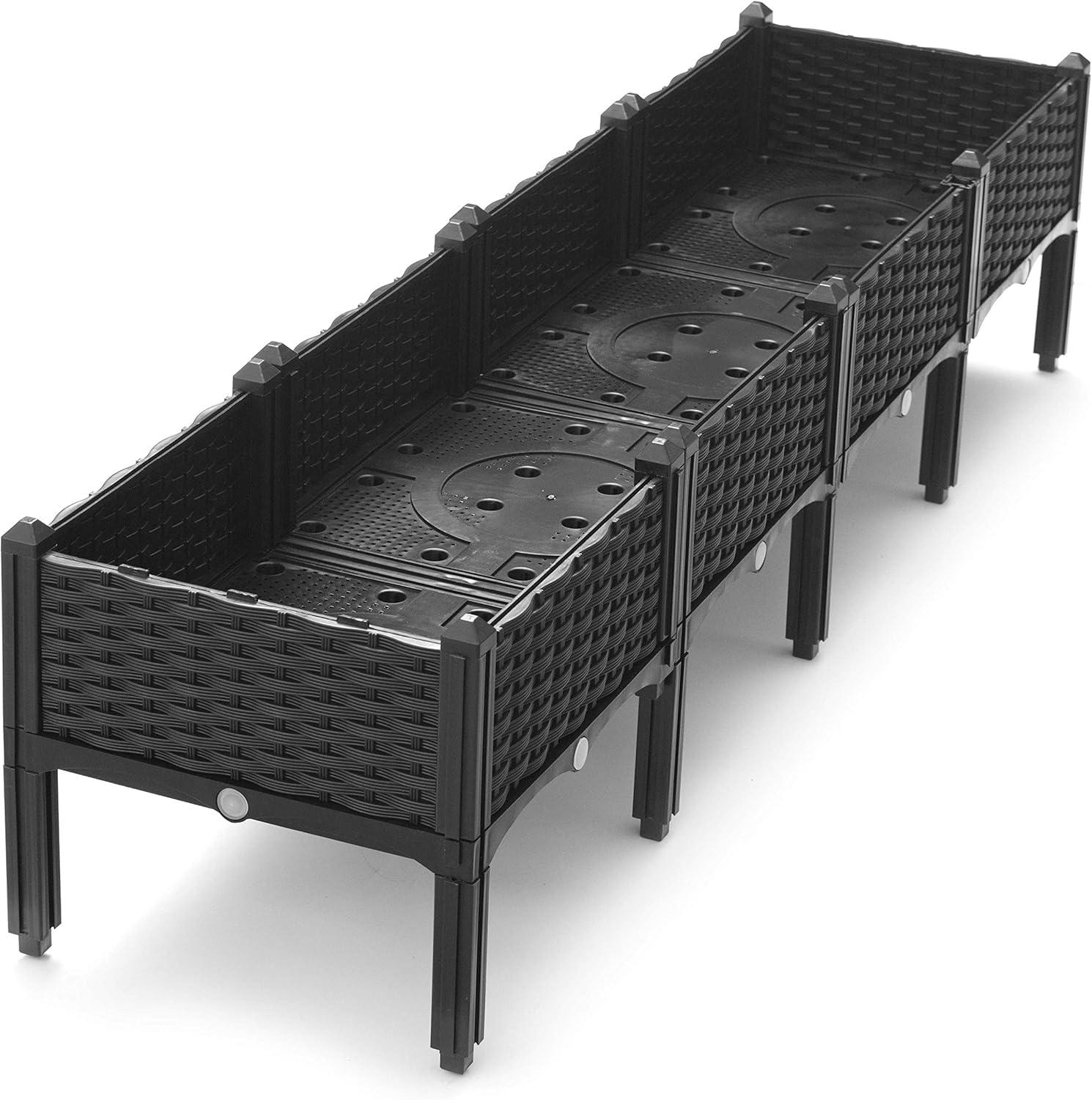 Rattan Raised Garden Bed Flower Planter