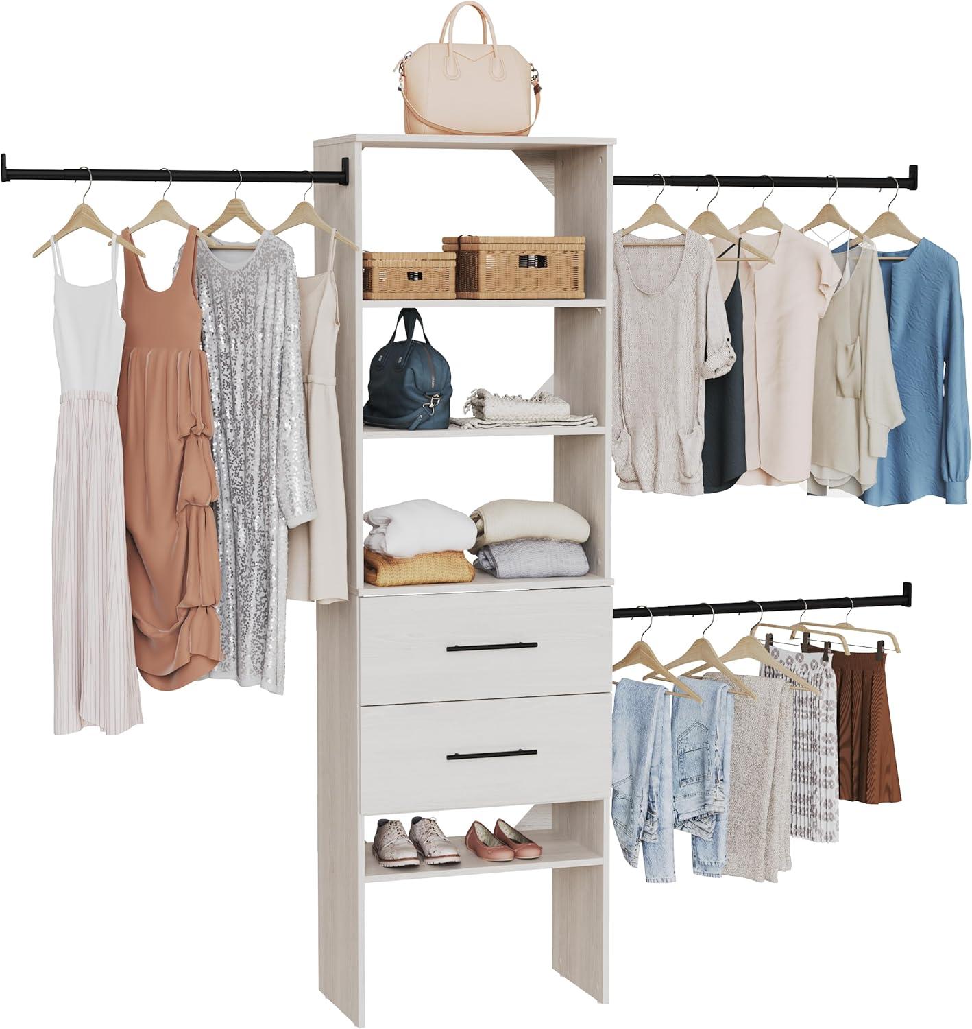 ClosetMaid SuiteSymphony 84" W -120" W Closet System Kit with Drawers