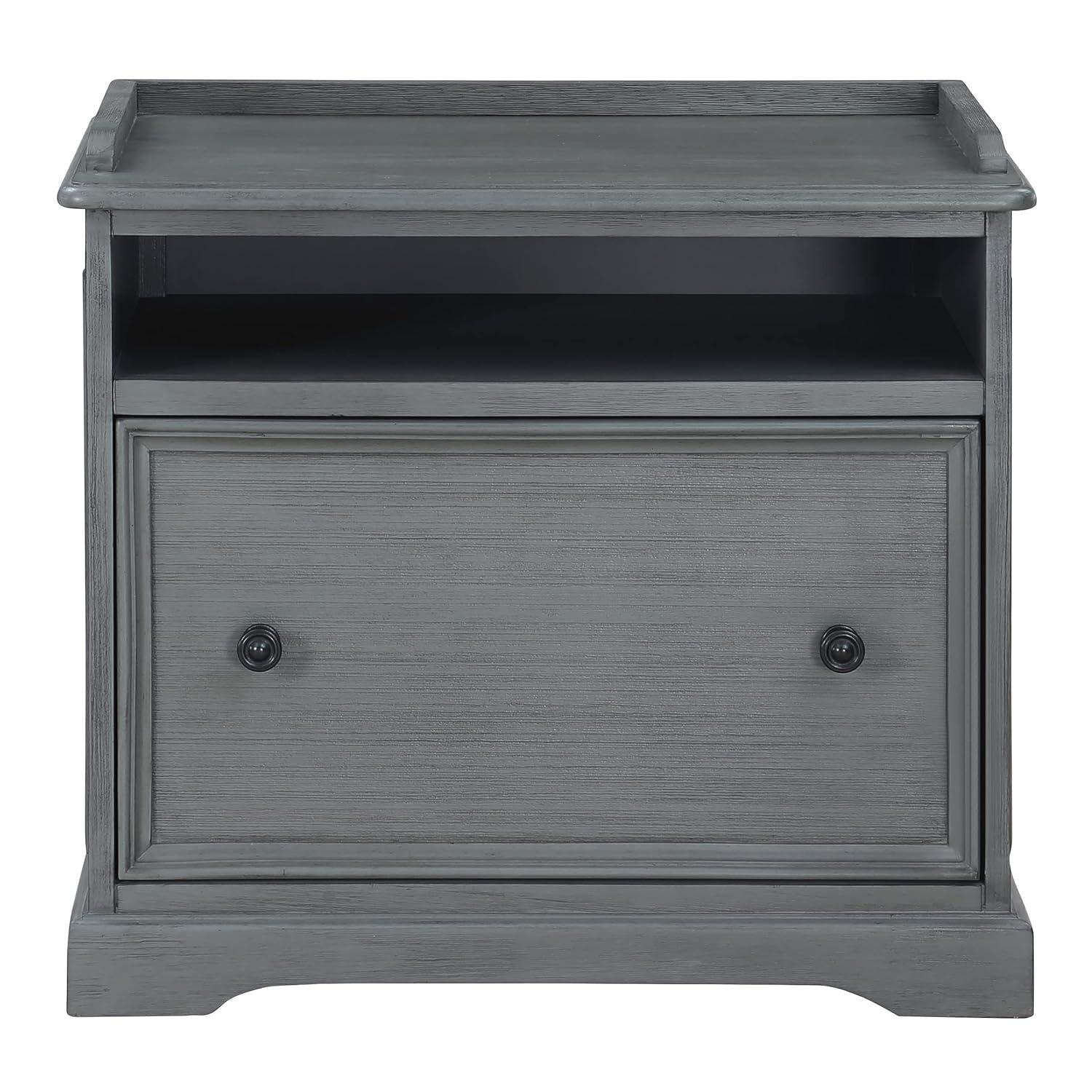 Country Meadows Engineered Wood File Cabinet in Plantation Gray