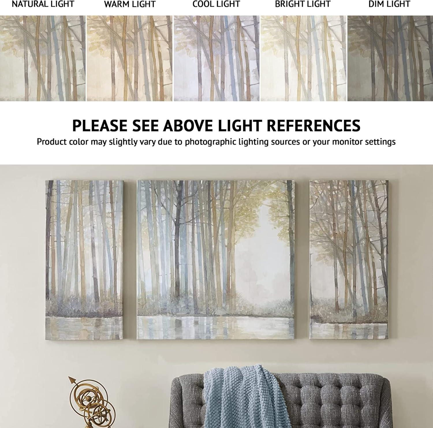 Forest Reflections Multi-Color Gel Coated Canvas Art Set