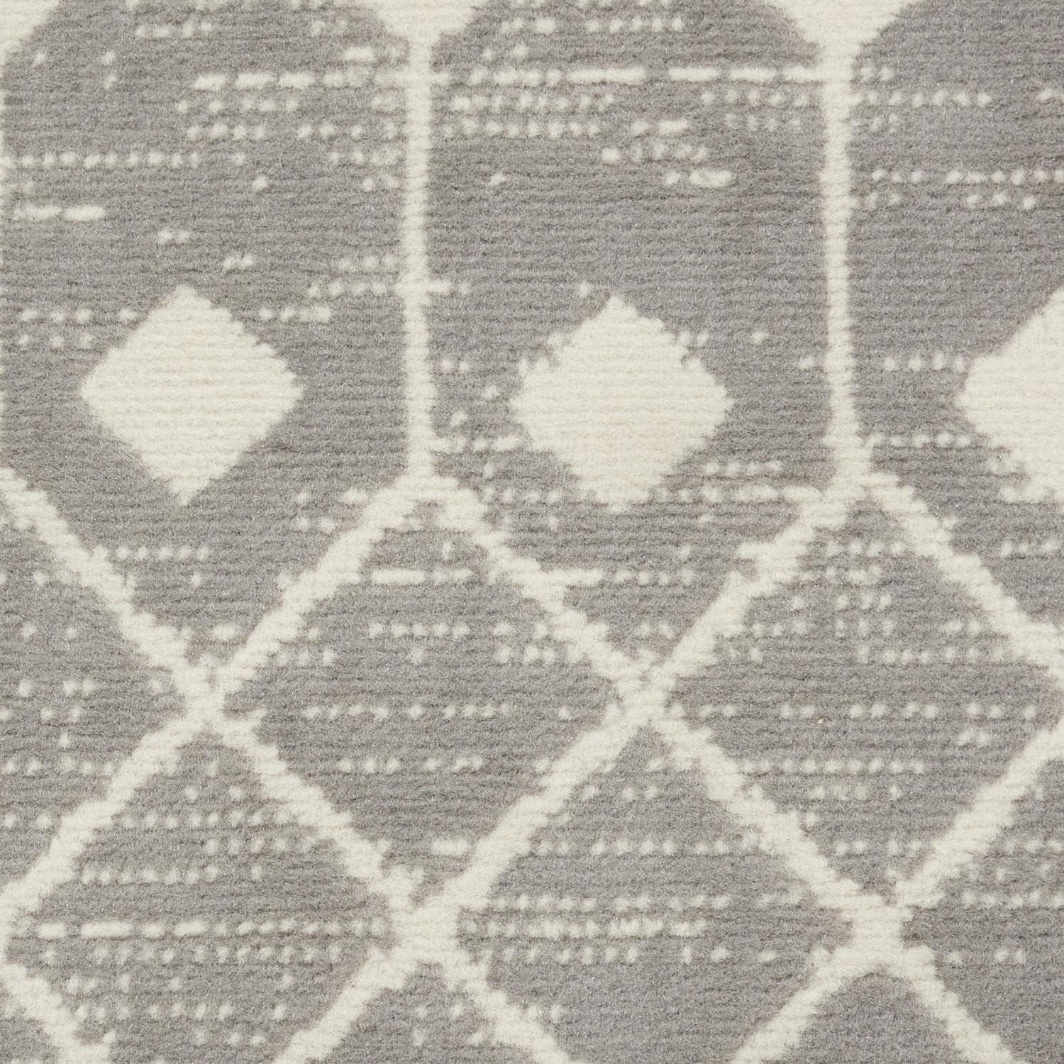 Nourison Grafix Moroccan Grey 8'6" x 12' Area Rug, (9x12)