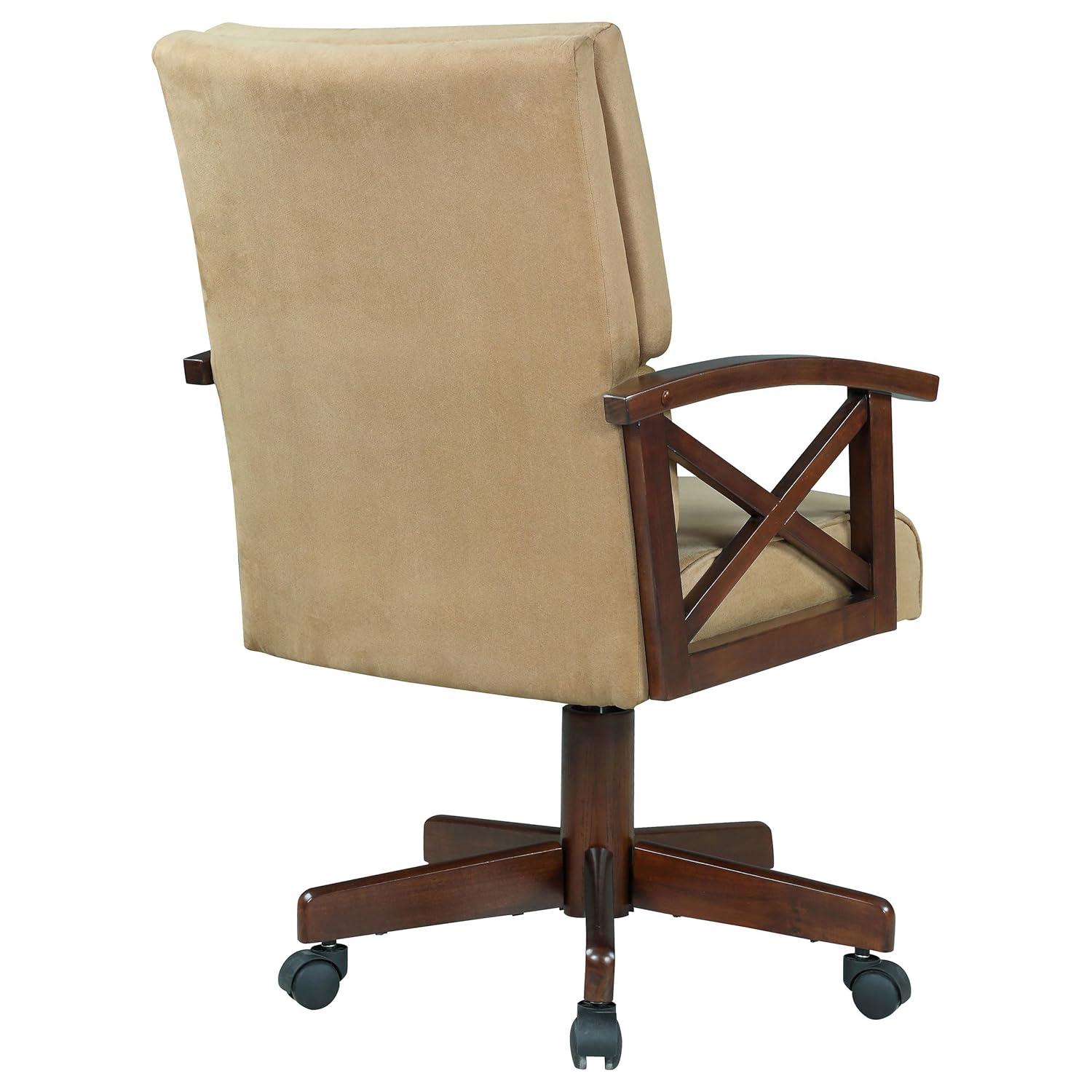 DPlus Upholstered Game Chair Tobacco and Tan