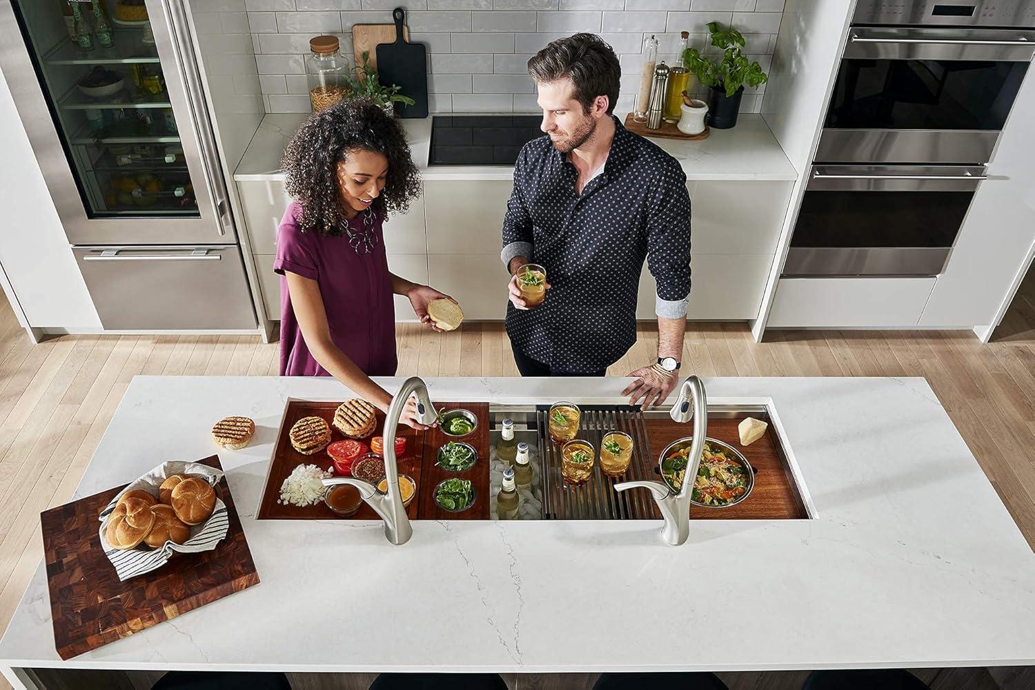 33-inch Stainless Steel Farmhouse Workstation Sink with Accessories