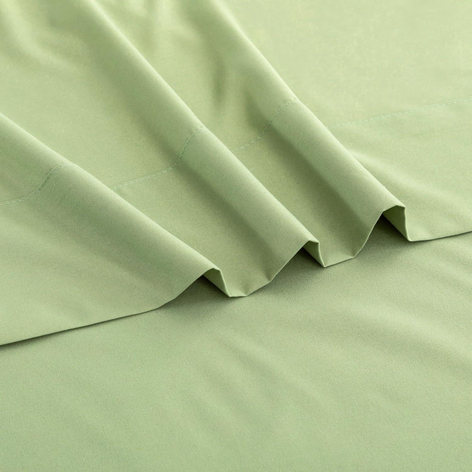 Utopia Bedding Queen Sheet Set – 4 Piece Bed Sheets for Queen Size Bed, Soft and Breathable Microfiber, Includes 1 Fitted Sheet, 1 Flat Sheet and 2 Pillowcases (Sage)