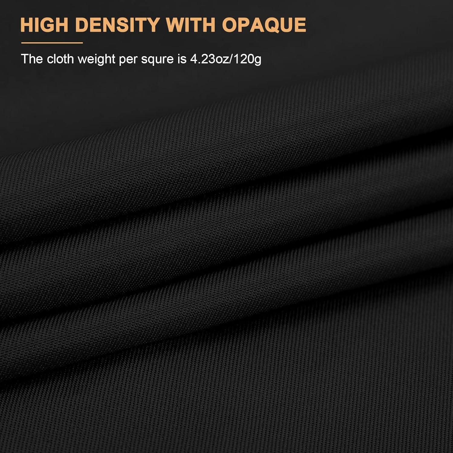 Aimosen 10x8 FT Black Backdrop Background for Photography, Chromakey High Density Polyester Fabric Black Photo Backdrop Curtain Screen Collapsible Seamless for Shoot Portraits Party Video Studio